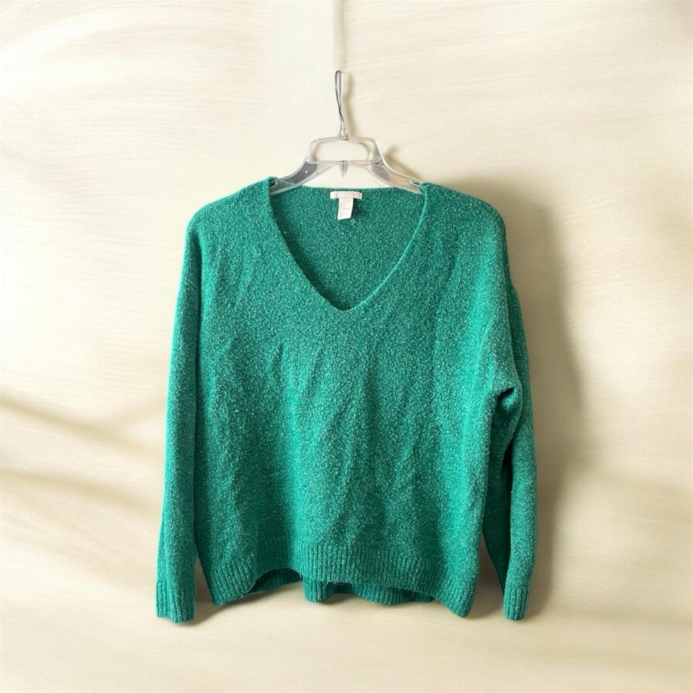H&M Teal V-Neck Sweater